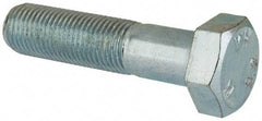 Value Collection - M12x1.25mm Metric Fine, 50mm Length Under Head Hex Head Cap Screw - Partially Threaded, Grade 8.8 Steel, Zinc-Plated Finish, 19mm Hex - Eagle Tool & Supply