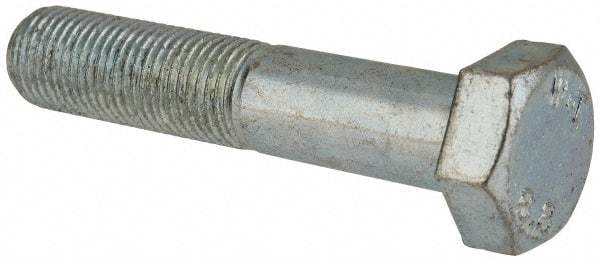 Value Collection - M12x1.25mm Metric Fine, 60mm Length Under Head Hex Head Cap Screw - Partially Threaded, Grade 8.8 Steel, Zinc-Plated Finish, 19mm Hex - Eagle Tool & Supply