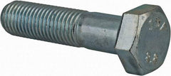 Value Collection - M12x1.50mm Metric Fine, 50mm Length Under Head Hex Head Cap Screw - Partially Threaded, Grade 8.8 Steel, Zinc-Plated Finish, 19mm Hex - Eagle Tool & Supply