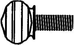 Value Collection - #6-32 Oval Shoulder Grade 2 Steel Thumb Screw - 3/4" OAL, 0.3" Head Height, Uncoated - Eagle Tool & Supply