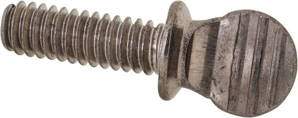 Value Collection - #10-24 Oval Shoulder Grade 18-8 Stainless Steel Thumb Screw - 3/4" OAL, 0.48" Head Height - Eagle Tool & Supply