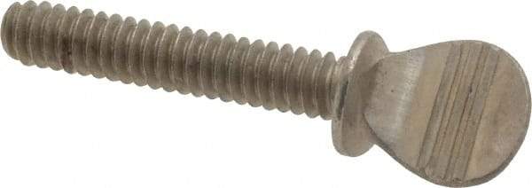 Value Collection - #10-24 Oval Shoulder Grade 18-8 Stainless Steel Thumb Screw - 1" OAL, 0.48" Head Height - Eagle Tool & Supply