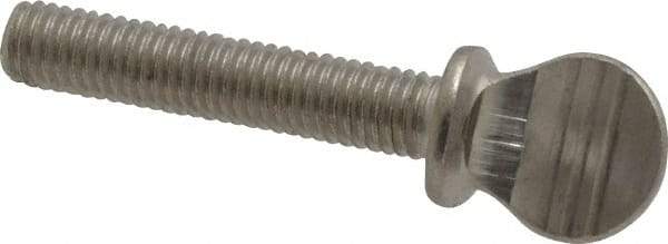 Value Collection - #10-32 Oval Shoulder Grade 18-8 Stainless Steel Thumb Screw - 1" OAL, 0.48" Head Height - Eagle Tool & Supply