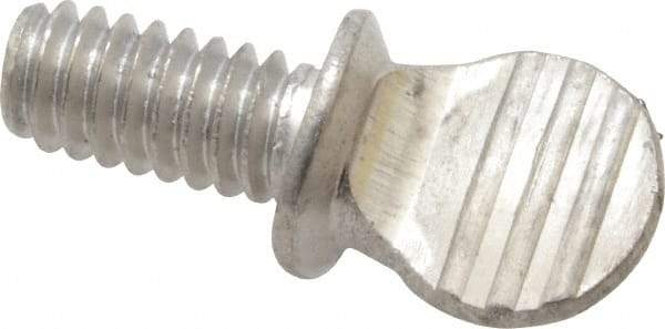 Value Collection - 1/4-20 Oval Shoulder Grade 18-8 Stainless Steel Thumb Screw - 1/2" OAL, 0.64" Head Height - Eagle Tool & Supply