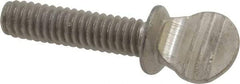 Value Collection - 1/4-20 Oval Shoulder Grade 18-8 Stainless Steel Thumb Screw - 1" OAL, 0.64" Head Height - Eagle Tool & Supply