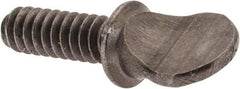 Value Collection - #6-32 Oval Shoulder Grade 2 Steel Thumb Screw - 3/8" OAL, 0.3" Head Height, Uncoated - Eagle Tool & Supply