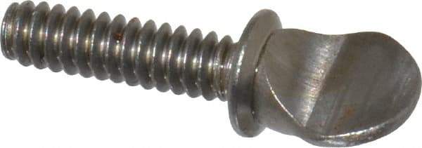 Value Collection - #6-32 Oval Shoulder Grade 2 Steel Thumb Screw - 1/2" OAL, 0.3" Head Height, Uncoated - Eagle Tool & Supply
