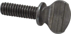 Value Collection - #8-32 Oval Shoulder Grade 2 Steel Thumb Screw - 1/2" OAL, 0.39" Head Height, Uncoated - Eagle Tool & Supply
