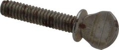 Value Collection - #8-32 Oval Shoulder Grade 2 Steel Thumb Screw - 3/4" OAL, 0.39" Head Height, Uncoated - Eagle Tool & Supply