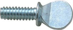 Value Collection - #10-24 Oval Shoulder Grade 2 Steel Thumb Screw - 1/2" OAL, Zinc-Plated Finish - Eagle Tool & Supply