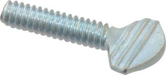 Value Collection - #10-24 Oval Shoulder Grade 2 Steel Thumb Screw - 3/4" OAL, Zinc-Plated Finish - Eagle Tool & Supply