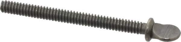 Value Collection - #10-24 Oval Shoulder Grade 2 Steel Thumb Screw - 2" OAL, 0.49" Head Height, Uncoated - Eagle Tool & Supply