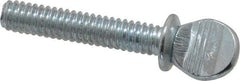 Value Collection - 1/4-20 Oval Shoulder Grade 2 Steel Thumb Screw - 1-1/4" OAL, Zinc-Plated Finish - Eagle Tool & Supply