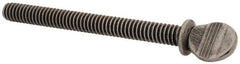 Value Collection - 1/4-20 Oval Shoulder Grade 2 Steel Thumb Screw - 2-1/2" OAL, 0.57" Head Height, Uncoated - Eagle Tool & Supply
