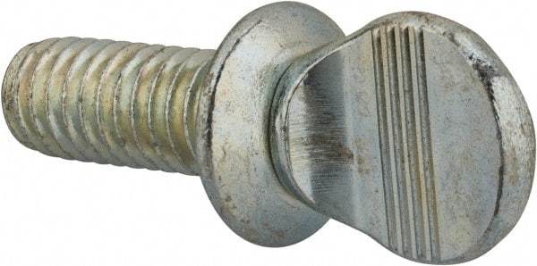 Value Collection - 5/16-18 Oval Shoulder Grade 2 Steel Thumb Screw - 3/4" OAL, Zinc-Plated Finish - Eagle Tool & Supply