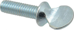 Value Collection - 5/16-18 Oval Shoulder Grade 2 Steel Thumb Screw - 1" OAL, Zinc-Plated Finish - Eagle Tool & Supply