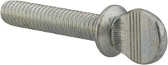 Value Collection - 5/16-18 Oval Shoulder Grade 2 Steel Thumb Screw - 1-1/2" OAL, Zinc-Plated Finish - Eagle Tool & Supply