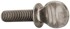 Value Collection - 3/8-16 Oval Shoulder Grade 2 Steel Thumb Screw - 1-1/4" OAL, 0.88" Head Height, Uncoated - Eagle Tool & Supply
