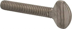 Value Collection - 1/4-20 Oval Shoulderless Grade 18-8 Stainless Steel Thumb Screw - 1-1/2" OAL, 0.64" Head Height - Eagle Tool & Supply