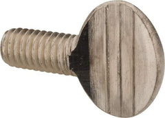 Value Collection - 3/8-16 Oval Shoulderless Grade 18-8 Stainless Steel Thumb Screw - 3/4" OAL, 0.95" Head Height - Eagle Tool & Supply