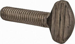 Value Collection - 3/8-16 Oval Shoulderless Grade 18-8 Stainless Steel Thumb Screw - 1-1/2" OAL, 0.95" Head Height - Eagle Tool & Supply