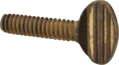 Value Collection - #10-24 Oval Shoulderless Brass Thumb Screw - 3/4" OAL, 0.48" Head Height - Eagle Tool & Supply