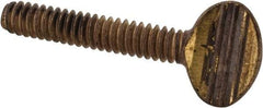 Value Collection - #10-24 Oval Shoulderless Brass Thumb Screw - 1" OAL, 0.48" Head Height - Eagle Tool & Supply