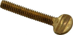 Value Collection - 1/4-20 Oval Shoulderless Brass Thumb Screw - 1-1/2" OAL, 0.64" Head Height - Eagle Tool & Supply