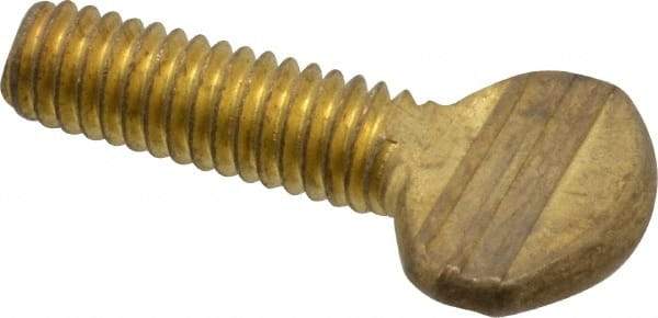 Value Collection - 5/16-18 Oval Shoulderless Brass Thumb Screw - 1" OAL, 0.78" Head Height - Eagle Tool & Supply