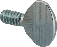 Value Collection - #6-32 Oval Shoulderless Grade 2 Steel Thumb Screw - 1/4" OAL, Zinc-Plated Finish - Eagle Tool & Supply