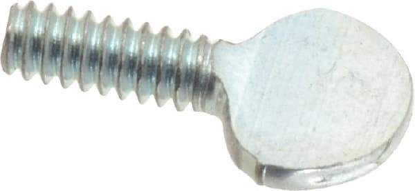 Value Collection - #6-32 Oval Shoulderless Grade 2 Steel Thumb Screw - 3/8" OAL, 0.29" Head Height, Zinc-Plated Finish - Eagle Tool & Supply
