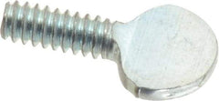 Value Collection - #6-32 Oval Shoulderless Grade 2 Steel Thumb Screw - 3/8" OAL, 0.29" Head Height, Zinc-Plated Finish - Eagle Tool & Supply
