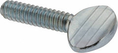 Value Collection - #6-32 Oval Shoulderless Grade 2 Steel Thumb Screw - 1/2" OAL, Zinc-Plated Finish - Eagle Tool & Supply