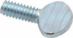 Value Collection - #8-32 Oval Shoulderless Grade 2 Steel Thumb Screw - 3/8" OAL, Zinc-Plated Finish - Eagle Tool & Supply