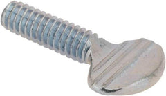 Value Collection - #8-32 Oval Shoulderless Grade 2 Steel Thumb Screw - 1/2" OAL, Zinc-Plated Finish - Eagle Tool & Supply