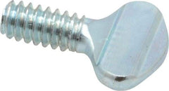 Value Collection - #10-24 Oval Shoulderless Grade 2 Steel Thumb Screw - 3/8" OAL, Zinc-Plated Finish - Eagle Tool & Supply