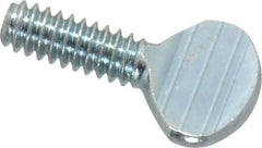 Value Collection - #10-24 Oval Shoulderless Grade 2 Steel Thumb Screw - 1/2" OAL, Zinc-Plated Finish - Eagle Tool & Supply