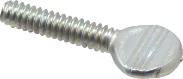 Value Collection - #10-24 Oval Shoulderless Grade 2 Steel Thumb Screw - 3/4" OAL, Zinc-Plated Finish - Eagle Tool & Supply