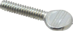 Value Collection - #10-24 Oval Shoulderless Grade 2 Steel Thumb Screw - 3/4" OAL, Zinc-Plated Finish - Eagle Tool & Supply