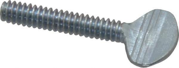 Value Collection - #10-24 Oval Shoulderless Grade 2 Steel Thumb Screw - 1" OAL, Zinc-Plated Finish - Eagle Tool & Supply
