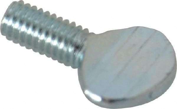 Value Collection - #10-32 Oval Shoulderless Grade 2 Steel Thumb Screw - 3/8" OAL, Zinc-Plated Finish - Eagle Tool & Supply