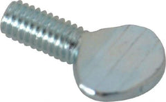 Value Collection - #10-32 Oval Shoulderless Grade 2 Steel Thumb Screw - 3/8" OAL, Zinc-Plated Finish - Eagle Tool & Supply