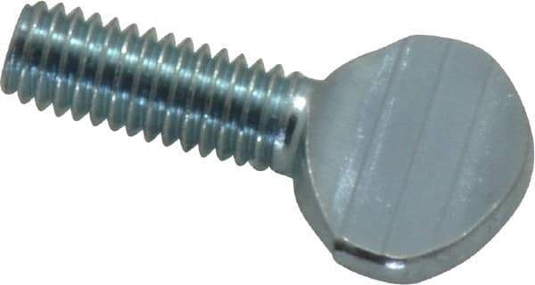 Value Collection - #10-32 Oval Shoulderless Grade 2 Steel Thumb Screw - 1/2" OAL, Zinc-Plated Finish - Eagle Tool & Supply