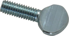 Value Collection - #10-32 Oval Shoulderless Grade 2 Steel Thumb Screw - 1/2" OAL, Zinc-Plated Finish - Eagle Tool & Supply