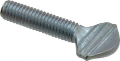 Value Collection - #10-32 Oval Shoulderless Grade 2 Steel Thumb Screw - 3/4" OAL, Zinc-Plated Finish - Eagle Tool & Supply