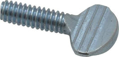 Value Collection - 1/4-20 Oval Shoulderless Grade 2 Steel Thumb Screw - 3/4" OAL, Zinc-Plated Finish - Eagle Tool & Supply