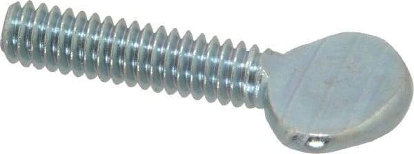 Value Collection - 1/4-20 Oval Shoulderless Grade 2 Steel Thumb Screw - 1" OAL, 0.64" Head Height, Zinc-Plated Finish - Eagle Tool & Supply