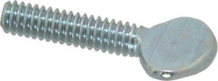 Value Collection - 1/4-20 Oval Shoulderless Grade 2 Steel Thumb Screw - 1" OAL, 0.64" Head Height, Zinc-Plated Finish - Eagle Tool & Supply
