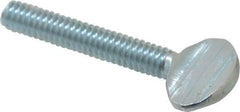 Value Collection - 1/4-20 Oval Shoulderless Grade 2 Steel Thumb Screw - 1-1/2" OAL, Zinc-Plated Finish - Eagle Tool & Supply