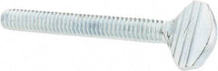 Value Collection - 1/4-20 Oval Shoulderless Grade 2 Steel Thumb Screw - 2" OAL, Zinc-Plated Finish - Eagle Tool & Supply